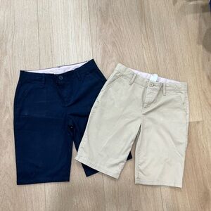 Gapkids Tan and Navy knee length Shorts Set Perfect School Uniform girls size 14